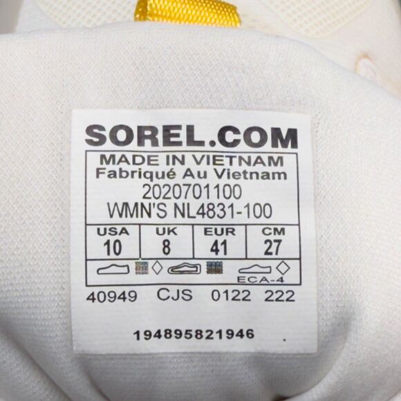 Sorel Kinetic Breakthru Venture Mid Waterproof White Moonstone Sneaker Womens 10 - Picture 8 of 16